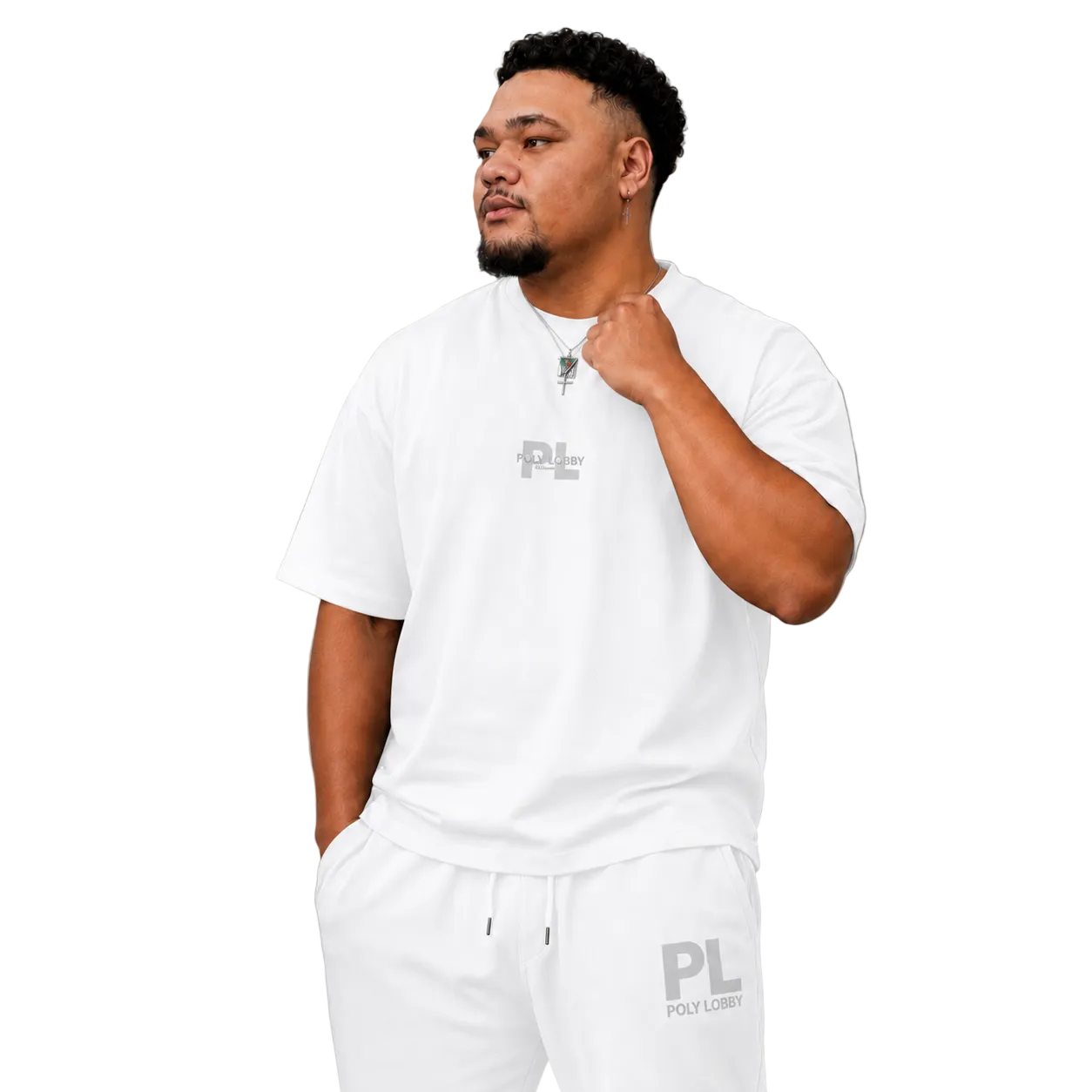 PL Oversized Cotton Crew Neck Short-Sleeve T-Shirt (S - 2XL)